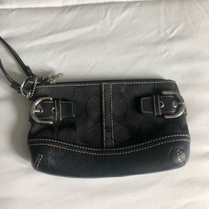 Black authentic coach wristlet